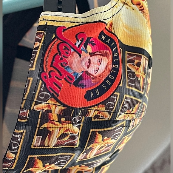 Relax: "Banana Massage" Wearable Watercolor Artisan SnapBack Flat Bill Hat / Cap - Picture 3 of 7